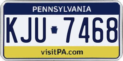 PA license plate KJU7468