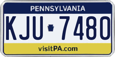 PA license plate KJU7480