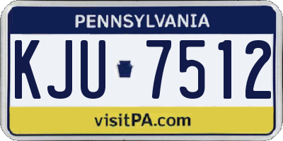 PA license plate KJU7512