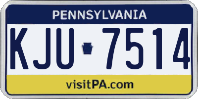 PA license plate KJU7514