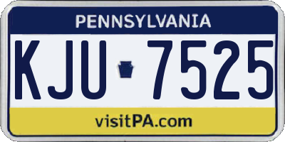 PA license plate KJU7525
