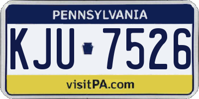 PA license plate KJU7526