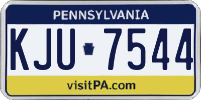 PA license plate KJU7544