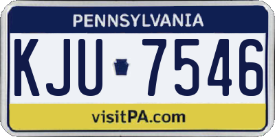 PA license plate KJU7546