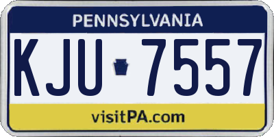 PA license plate KJU7557