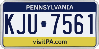 PA license plate KJU7561
