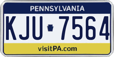 PA license plate KJU7564