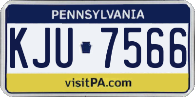 PA license plate KJU7566