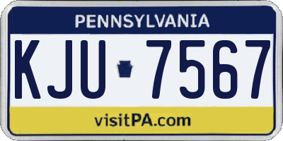 PA license plate KJU7567
