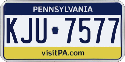 PA license plate KJU7577