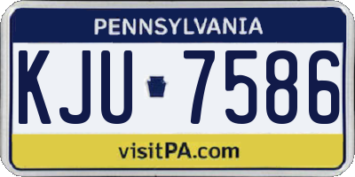 PA license plate KJU7586