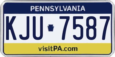 PA license plate KJU7587