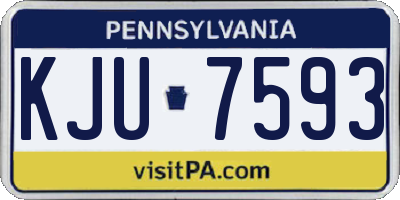 PA license plate KJU7593