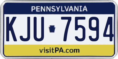 PA license plate KJU7594