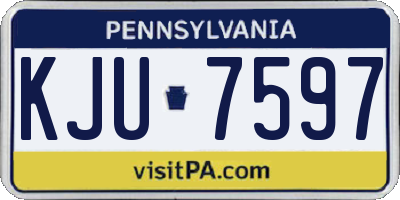 PA license plate KJU7597