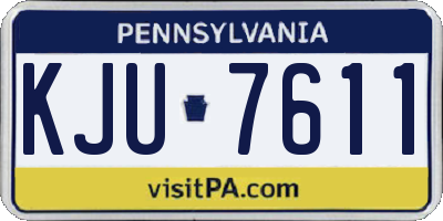 PA license plate KJU7611