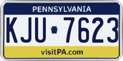 PA license plate KJU7623