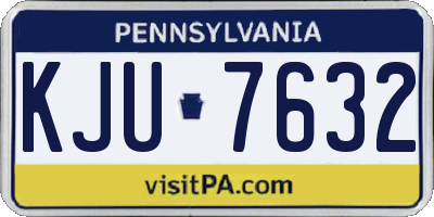 PA license plate KJU7632