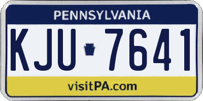 PA license plate KJU7641