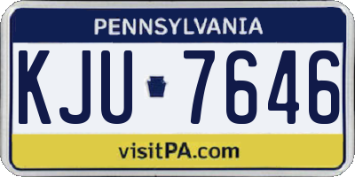 PA license plate KJU7646