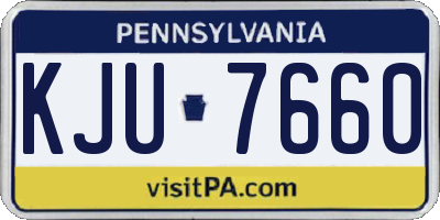 PA license plate KJU7660
