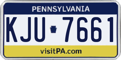 PA license plate KJU7661