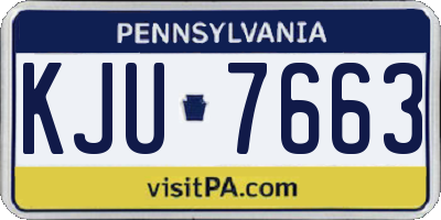 PA license plate KJU7663
