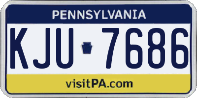 PA license plate KJU7686