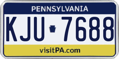 PA license plate KJU7688