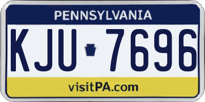 PA license plate KJU7696