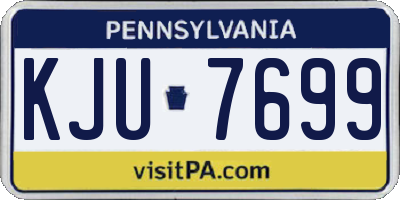 PA license plate KJU7699