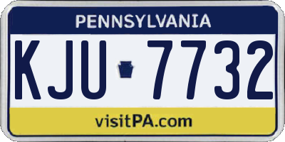 PA license plate KJU7732