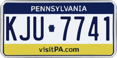 PA license plate KJU7741