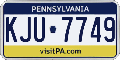 PA license plate KJU7749