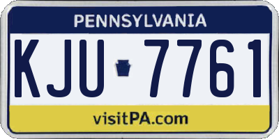 PA license plate KJU7761