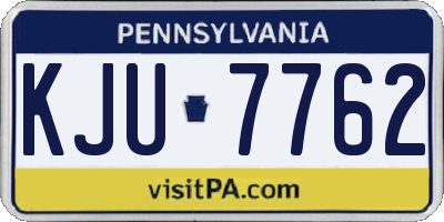 PA license plate KJU7762