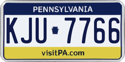 PA license plate KJU7766