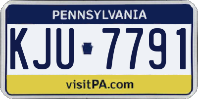 PA license plate KJU7791