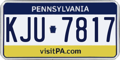 PA license plate KJU7817