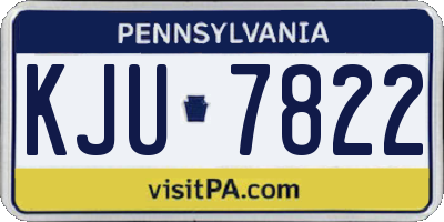 PA license plate KJU7822