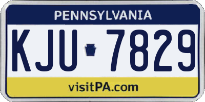 PA license plate KJU7829