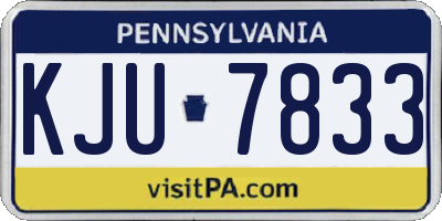 PA license plate KJU7833