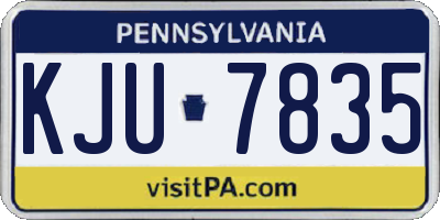 PA license plate KJU7835