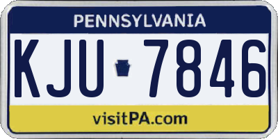 PA license plate KJU7846