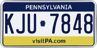 PA license plate KJU7848