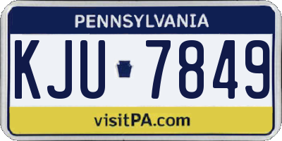 PA license plate KJU7849