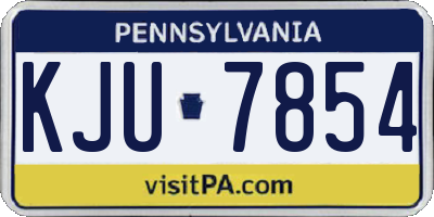 PA license plate KJU7854