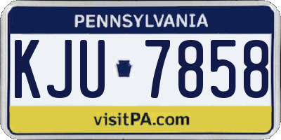 PA license plate KJU7858