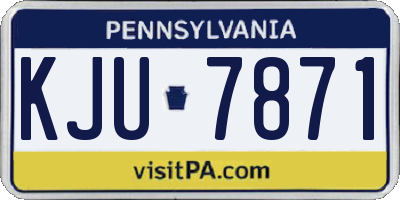 PA license plate KJU7871