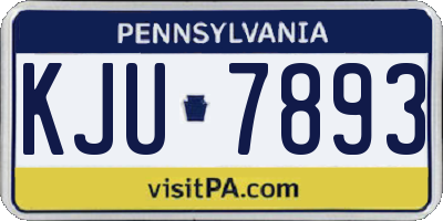 PA license plate KJU7893